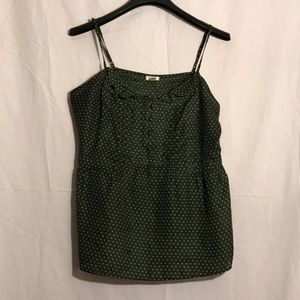 Fossil Green Button Front Camisole
